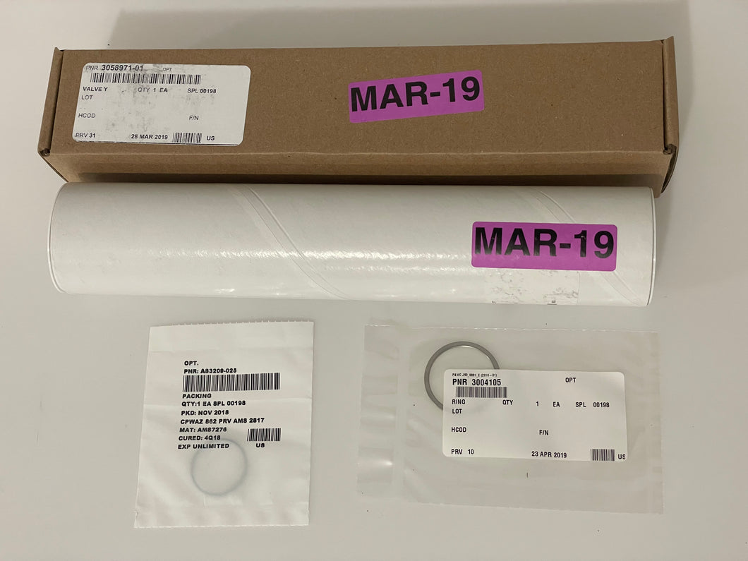 PARTS KIT VALVE, OIL FILLER P/N 3123587-01