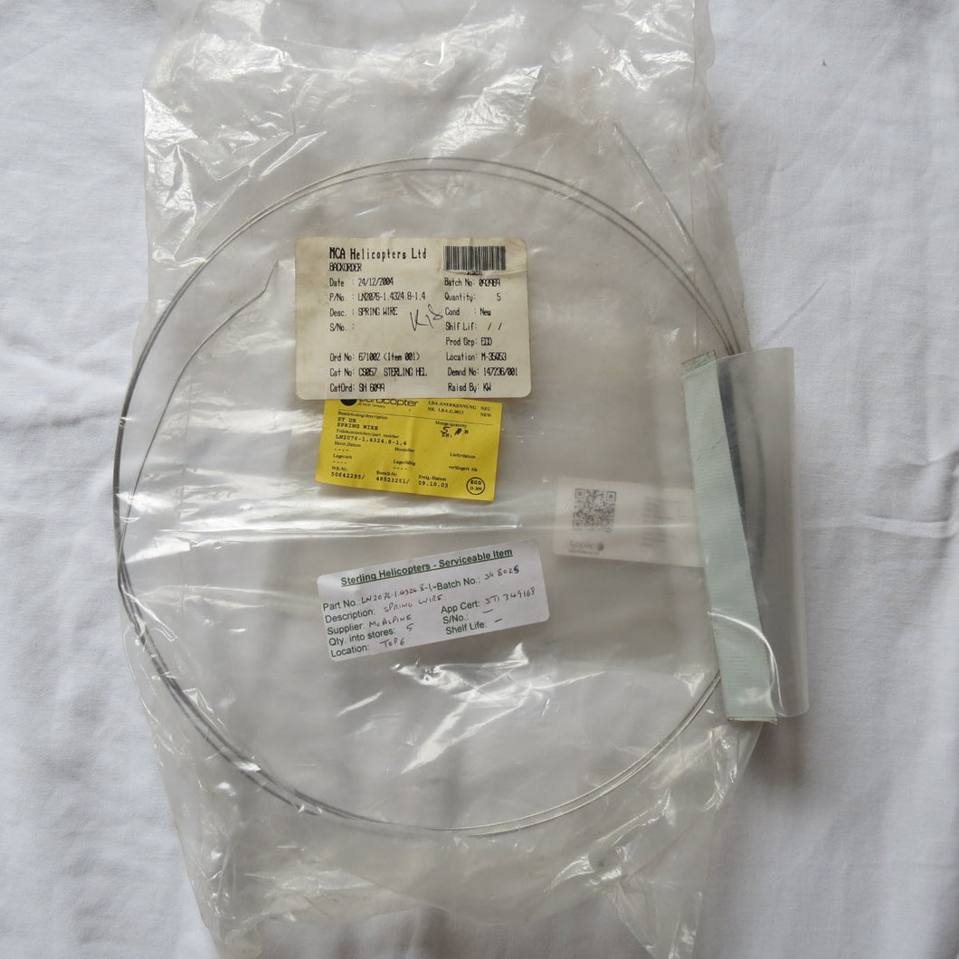SPRING WIRE P/N LN2076-1.4324.8-1.4