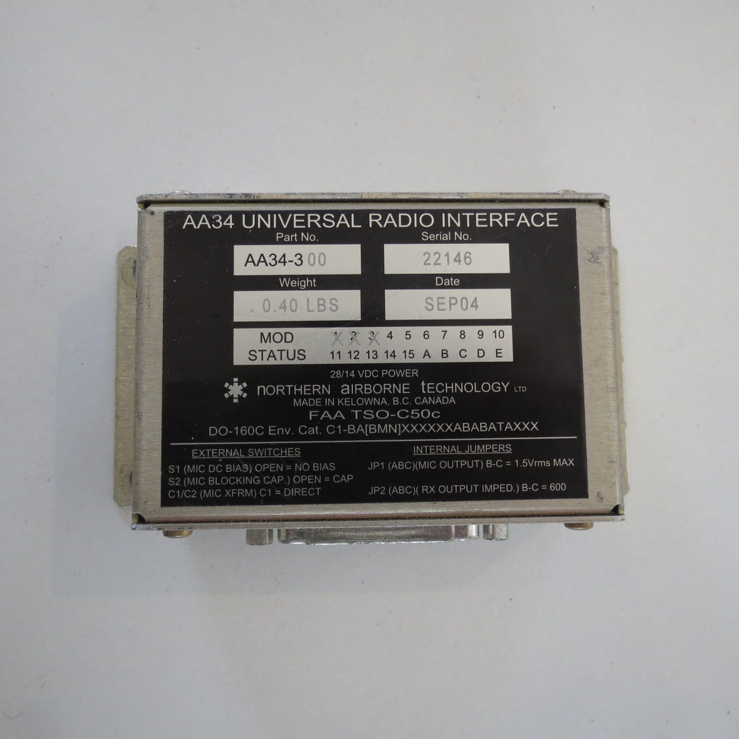 RADIO INTERFACE P/N AA34-300