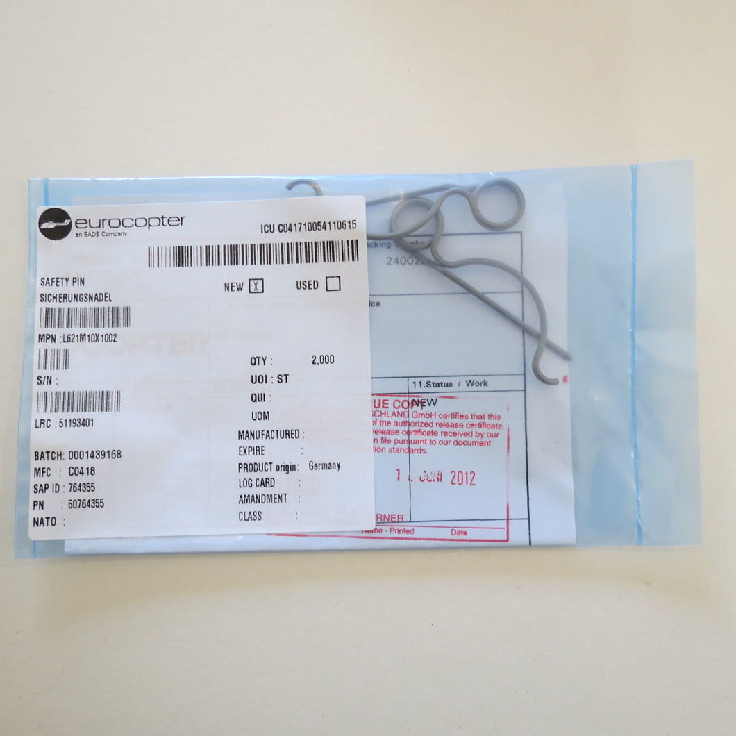 SAFETY PIN P/N L621M10X1002