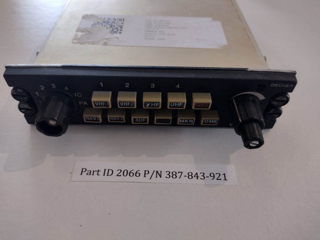 AUDIO CONTROL UNIT P/N 387-843-921