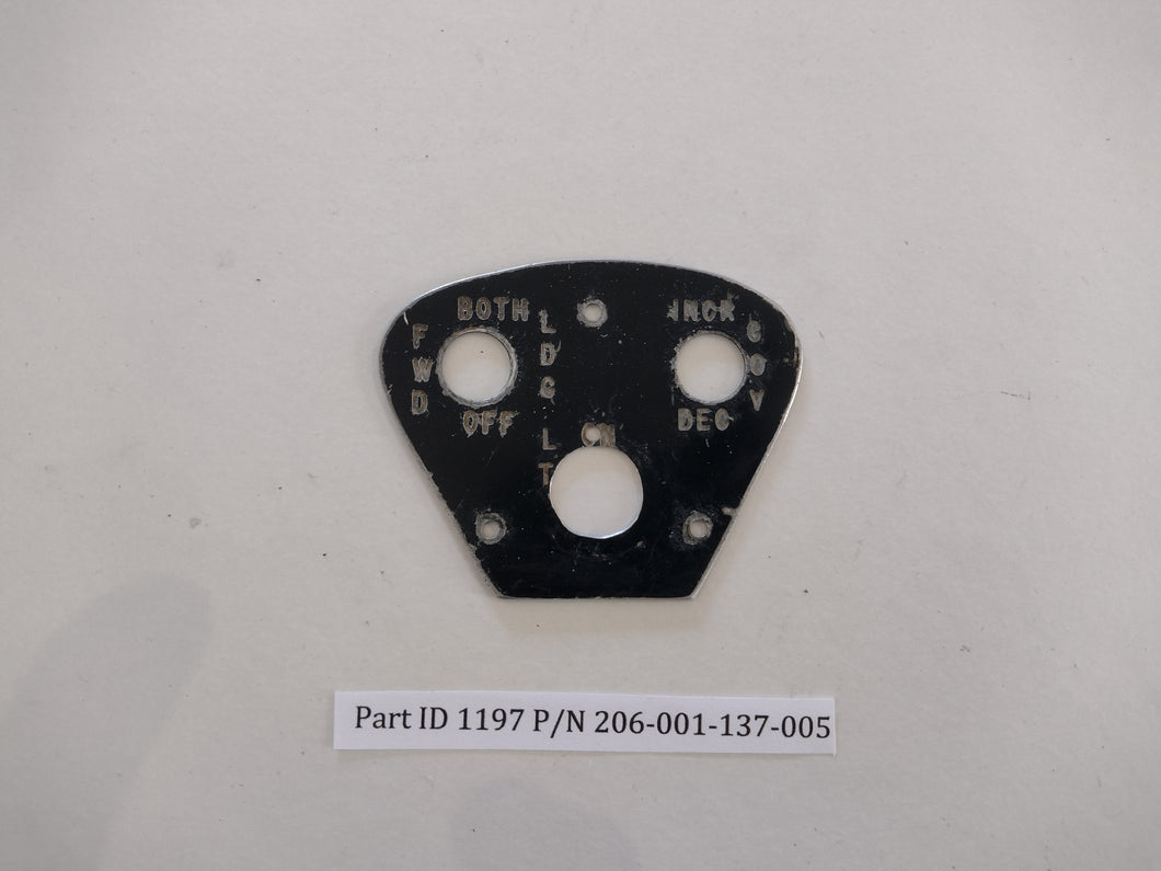 COVER ASSY P/N 206-001-137-005